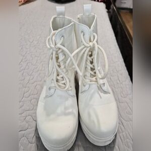Charlotte Russe White Ankle Boots